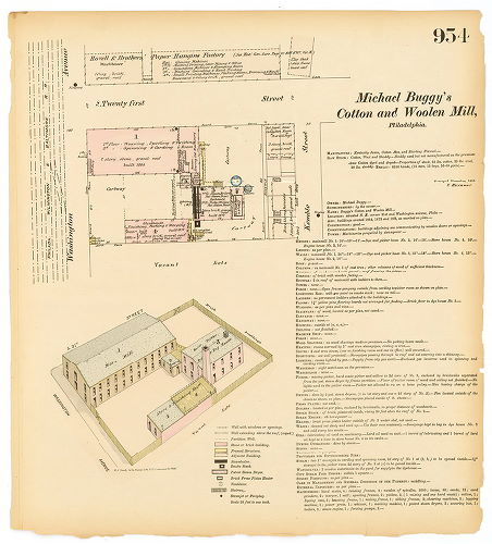 Michael Buggy's Cotton and Woolen Mill, Hexamer General Surveys, Volume 10