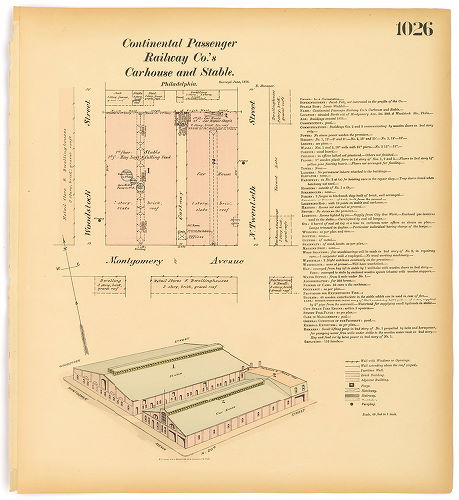 Continental Passenger Railway Co.'s Carhouse and Stable, Hexamer General Surveys, Volume 11