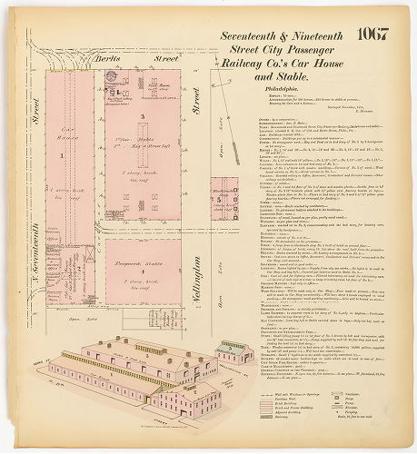 Seventeenth & Nineteenth Street City Passenger Railway Co.'s Car House and Stable, Hexamer General Surveys, Volume 12