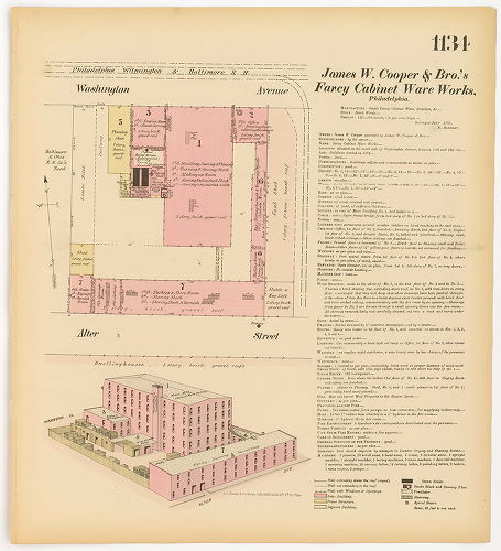 Cooper, James W. & Bro.'s Fancy Cabinet Ware Works, Hexamer General Surveys, Volume 12