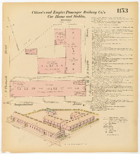 Citizen's and Empire Passenger Railway Co.'s Car House & Stable, Hexamer General Surveys, Volume 12