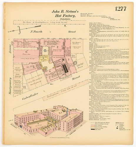 Stetson's, John B. Hat Factory, Hexamer General Surveys, Volume 14