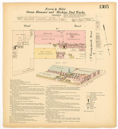Ferris & Miles' Steam Hammer and Machine Tool Works, Hexamer General Surveys, Volume 14