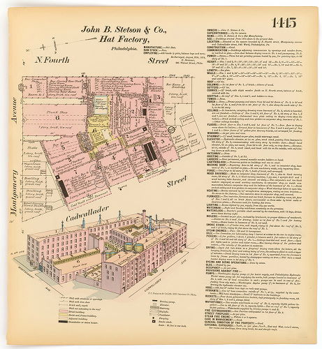Stetson, John B. & Co. Hat Manufactory, Hexamer General Surveys, Volume 15