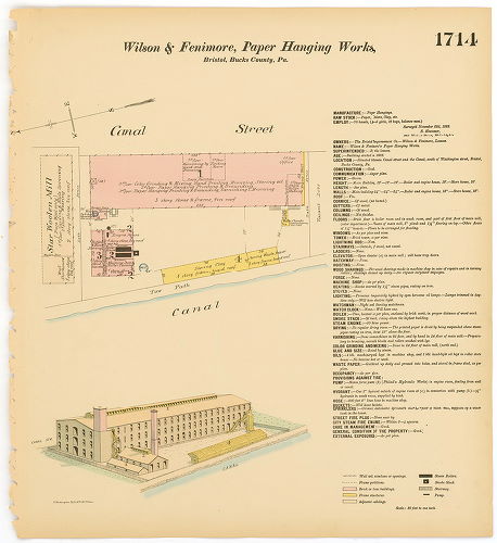 Wilson & Fenimore's Paper Hanging Works, Bristol Improvement Co., Hexamer General Surveys, Volume 18