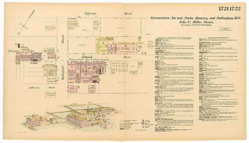 Germantown Ale and Porter Brewery and Nottingham Mill, Hexamer General Surveys, Volume 18