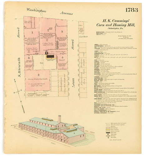 H.K. Cummings' Corn & Hominy Mill, Hexamer General Surveys, Volume 19