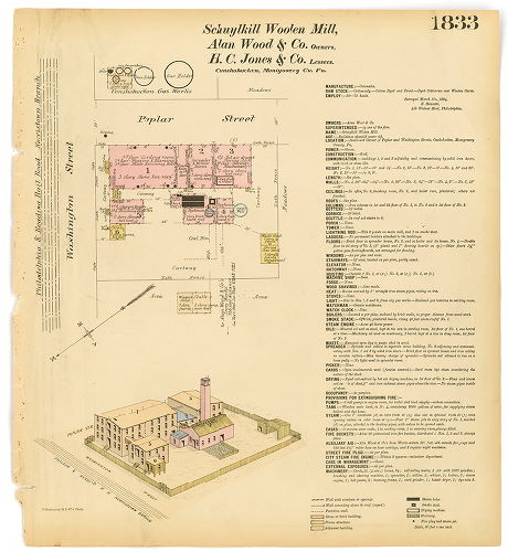Schuylkill Woolen Mill, Hexamer General Surveys, Volume 19