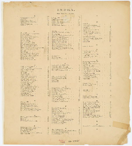 Index -- Plan from No. 1 to 160, Hexamer General Surveys, Volume 2