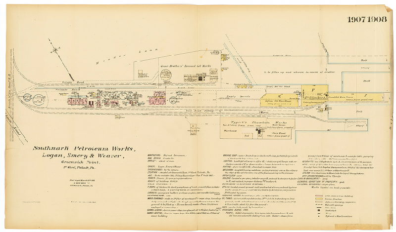 Southward Petroleum Works. Logan, Emery and Weaver, Hexamer General Surveys, Volume 20