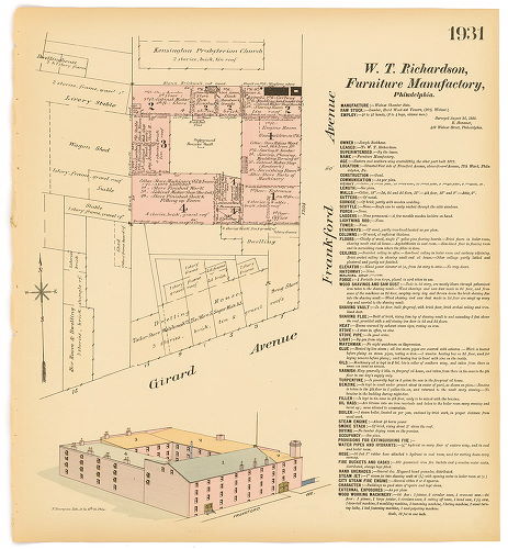 W.T. Richardson, Furniture Factory, Hexamer General Surveys, Volume 20