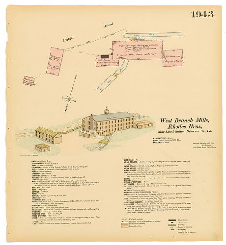West Branch Mills, Rhodes Bros., Hexamer General Surveys, Volume 20