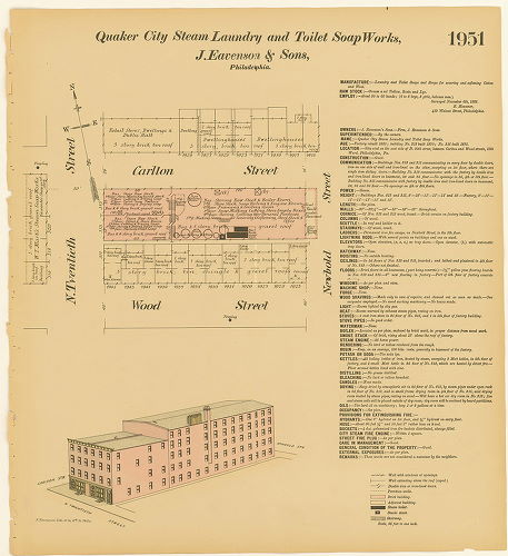 Quaker City Steam Laundry and Toilet Soap Works, Hexamer General Surveys, Volume 20
