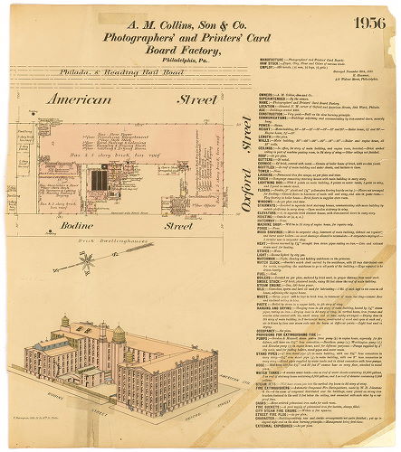 A.M. Collins, Son  and Co., Photographers' and Printers' Card Board Factory, Hexamer General Surveys, Volume 21