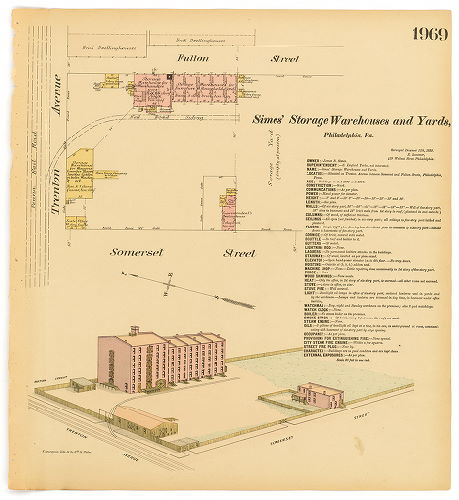 Simes' Storage Warehouses and Yards, Hexamer General Surveys, Volume 21