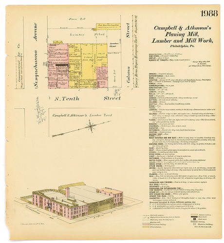 Campbell and Atkinson Planing Mill, Lumber and Millwork, Hexamer General Surveys, Volume 21