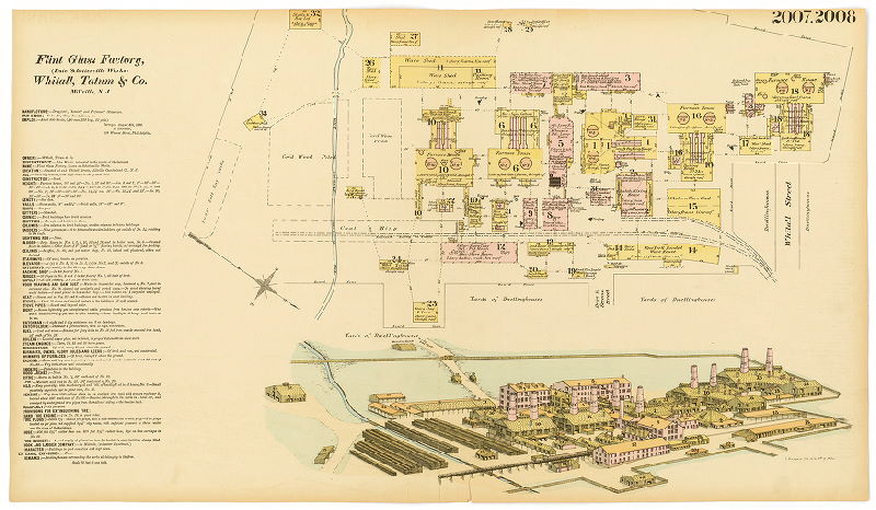 Flint Glass Works, late Schetterville Works, Whitall, Tatum & Co., Hexamer General Surveys, Volume 21