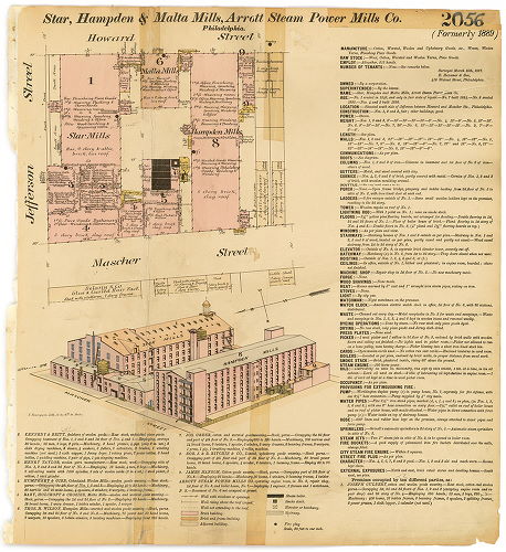 Star, Hampden & Malta Mills, Arrott Steam Power Mills Co., Hexamer General Surveys, Volume 22