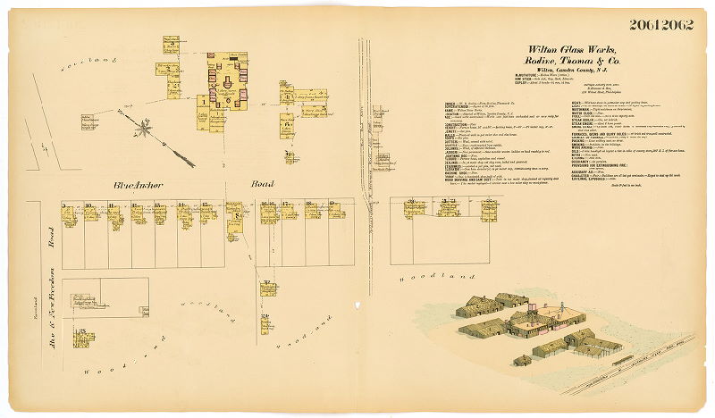 Wilton Glass Works, Bodine, Thomas & Co., Hexamer General Surveys, Volume 22