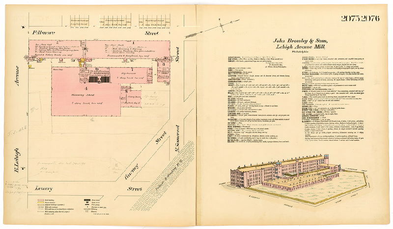 John Bromley & Sons, Lehigh Ave Mill, Hexamer General Surveys, Volume 22