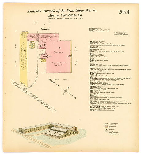Lansdale Branch of the Penn Stove Works, Hexamer General Surveys, Volume 22