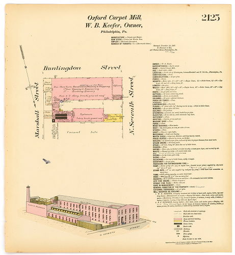 Oxford Carpet Mill, W.B. Keefer, Hexamer General Surveys, Volume 22