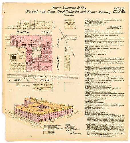 James Conaway & Co. Parasol and Solid Umbrella and Frame Factory, Hexamer General Surveys, Volume 24