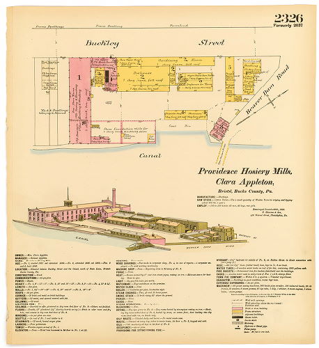 Providence Hosiery Mills. Mrs. Clara Appleton, Hexamer General Surveys, Volume 24