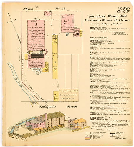 Norristown Woolen Co. Mill , Hexamer General Surveys, Volume 25