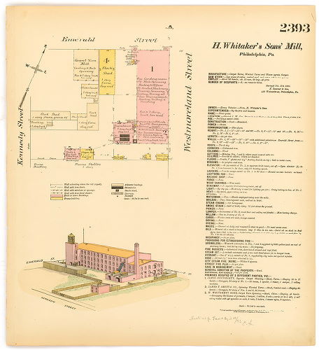 H. Whitaker's Sons Mill, Hexamer General Surveys, Volume 25