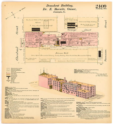Demokrat Building, Hexamer General Surveys, Volume 25