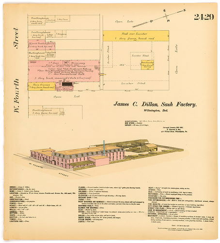James C. Dillon Sash Factory, Hexamer General Surveys, Volume 25