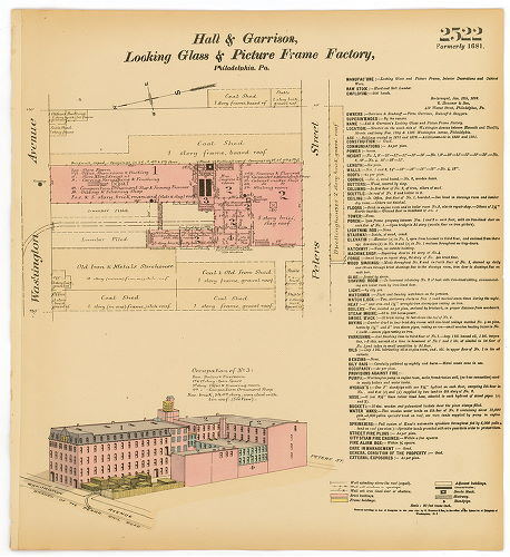 Hall & Garrison's Looking Glass & Picture Frame Factory, Hexamer General Surveys, Volume 26
