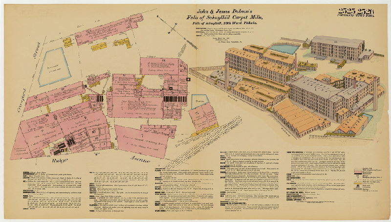 Falls of Schuylkill Carpet Mills, Hexamer General Surveys, Volume 26