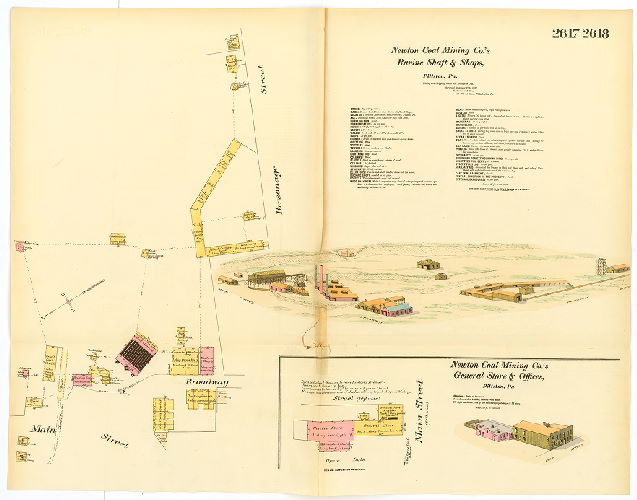 Newton Coal Mining Co.'s Ravine Shaft & Shops, Hexamer General Surveys, Volume 27