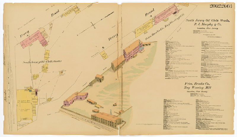 Rug Weaving Mill; South Jersey Oil Cloth Works, Hexamer General Surveys, Volume 28