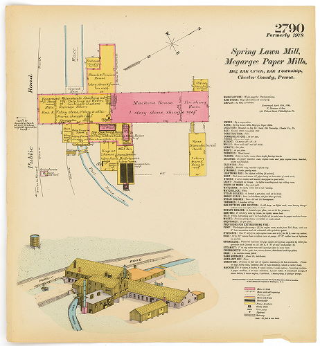 Spring Lawn Mill, Megargee Paper Mills, Hexamer General Surveys, Volume 29