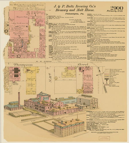 J. & P. Baltz Brewing Co. Brewery & Malt House, Hexamer General Surveys, Volume 30