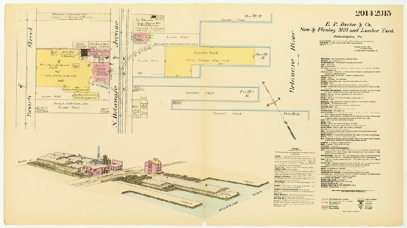 E.P. Burton & Co. Saw & Planing Mill & Lumber Yard, Hexamer General Surveys, Volume 30