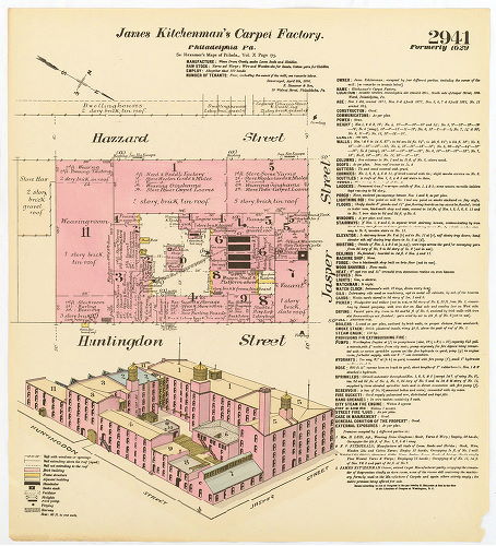 Kitchenman's Carpet Factory, Hexamer General Surveys, Volume 30