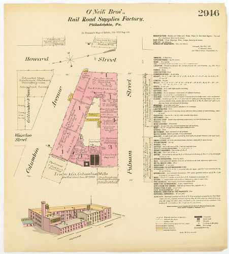 O'Neill Brothers' Rail Road Supplies Factory, Hexamer General Surveys, Volume 30