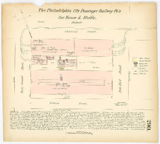 The Philadelphia City Passenger Railway Co.'s Car House & Stable, Hexamer General Surveys, Volume 4