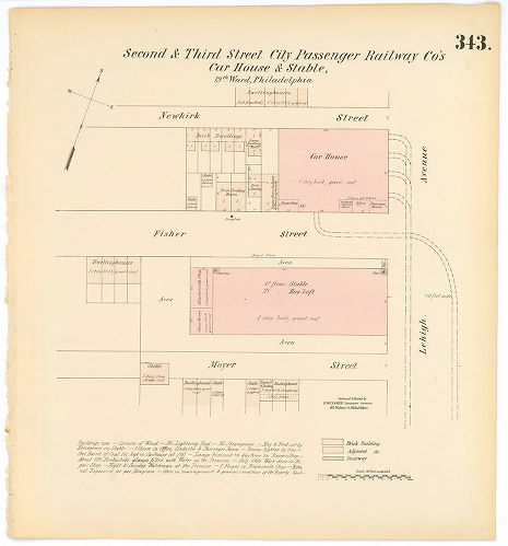    Second & 03rd Street City Passenger Railway Co.'s Car House & Stable, Hexamer General Surveys, Volume 4
