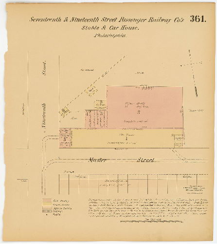Seventeenth & Nineteenth Street Passenger Railway Co.'s Stable & Car House, Hexamer General Surveys, Volume 5