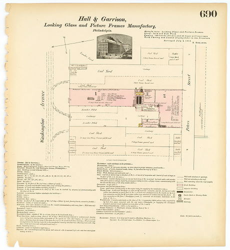 Hall & Garrison Looking Glass and Picture Frames Manufactory, Hexamer General Surveys, Volume 8