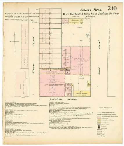 Sellers Brothers Wire Works and Soap Stone Packing Factory, Hexamer General Surveys, Volume 8