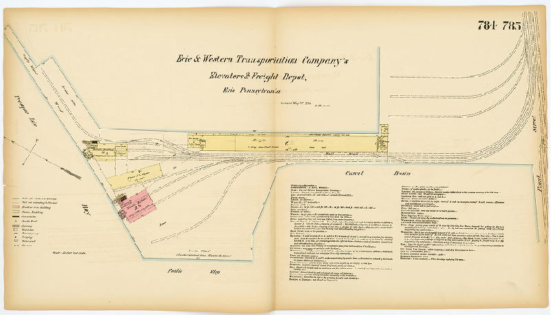 Erie & Western Transportation Co.'s Elevators & Freight Depot, Hexamer General Surveys, Volume 9