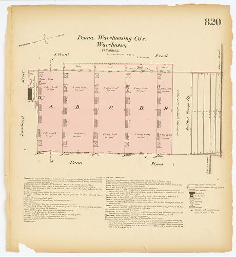 Pennsylvania Warehousing Co.'s Warehouse, Hexamer General Surveys, Volume 9