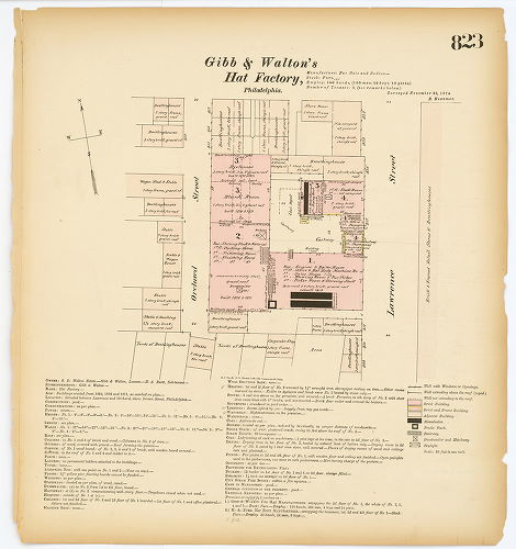 Gibb & Walton's Hat Factory, Hexamer General Surveys, Volume 9