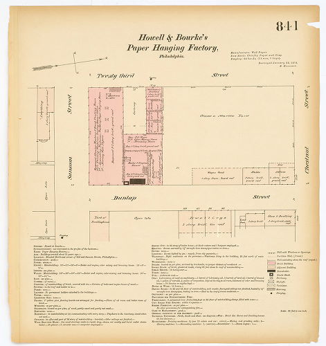 Howell & Bourke's Paper Hanging Factory, Hexamer General Surveys, Volume 9